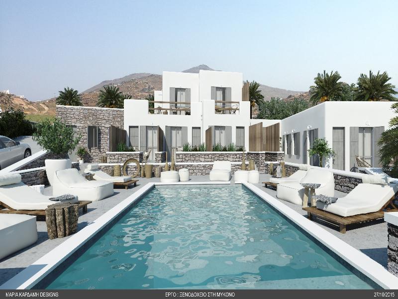 Mykonos Waves Beach House & Suites Ornos  Exterior photo